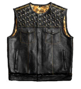 Gold Stitched stiched custom vest toronto Canada